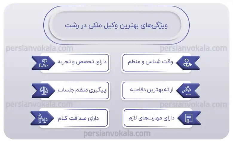 اینفوگرافیک بهترین وکیل ملکی در رشت